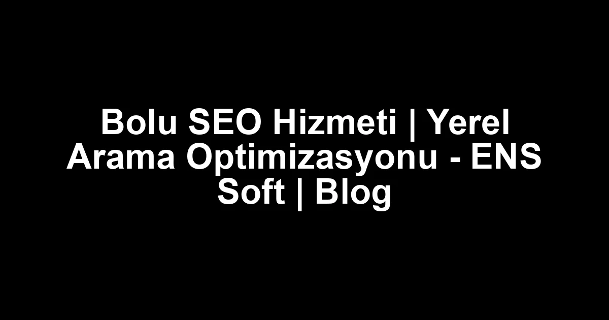 Bolu seo