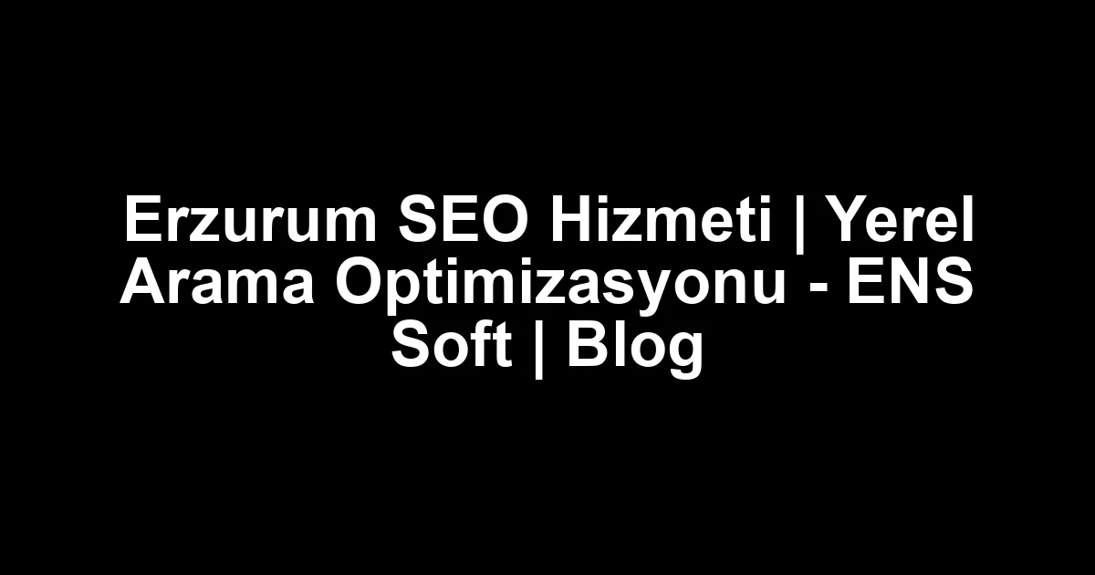 Erzurum seo