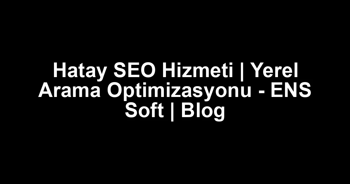 Hatay seo