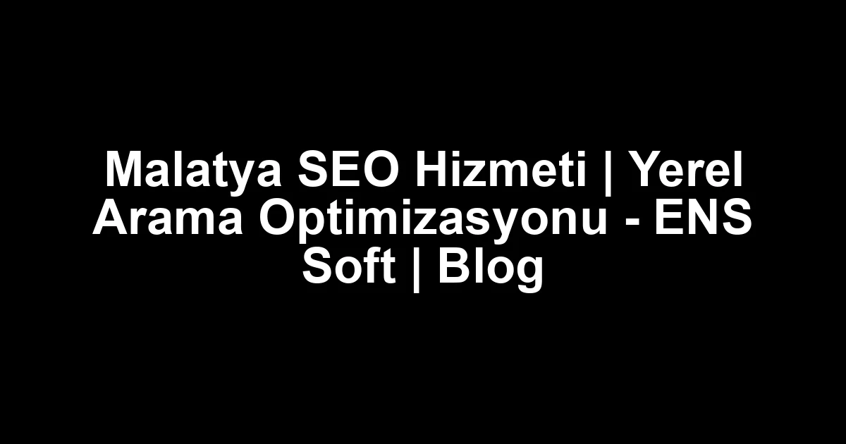 Malatya seo