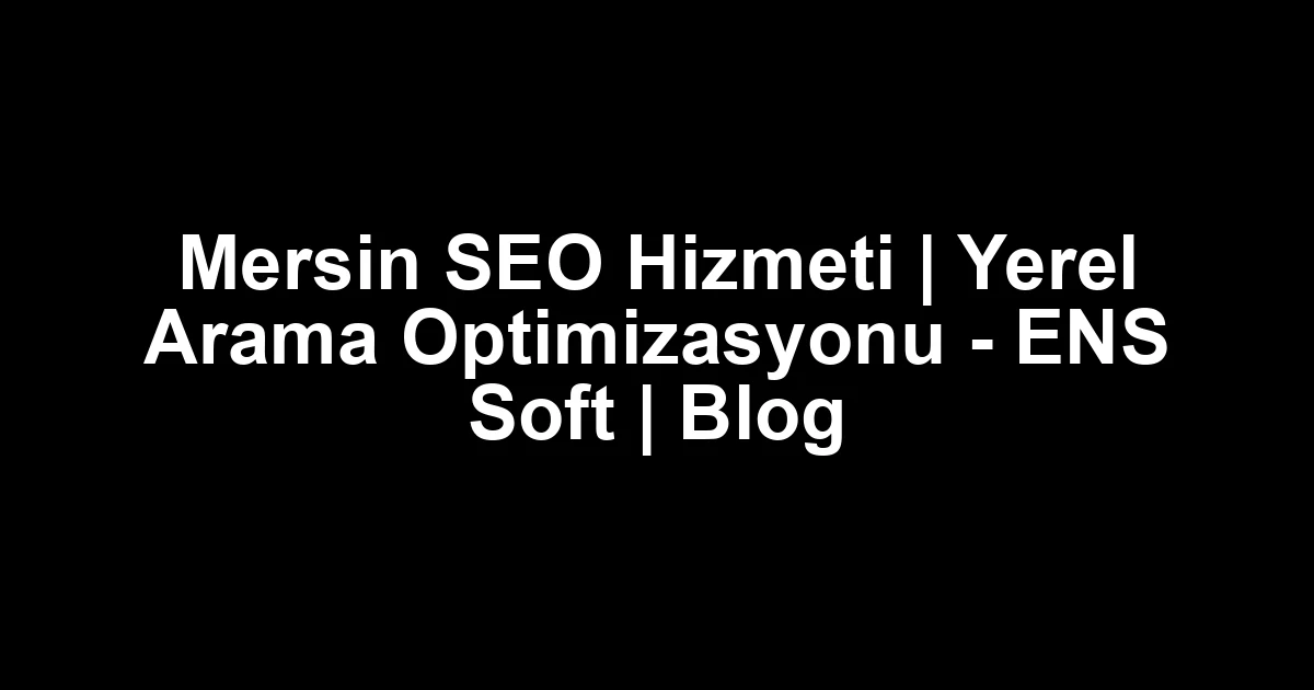 Mersin seo