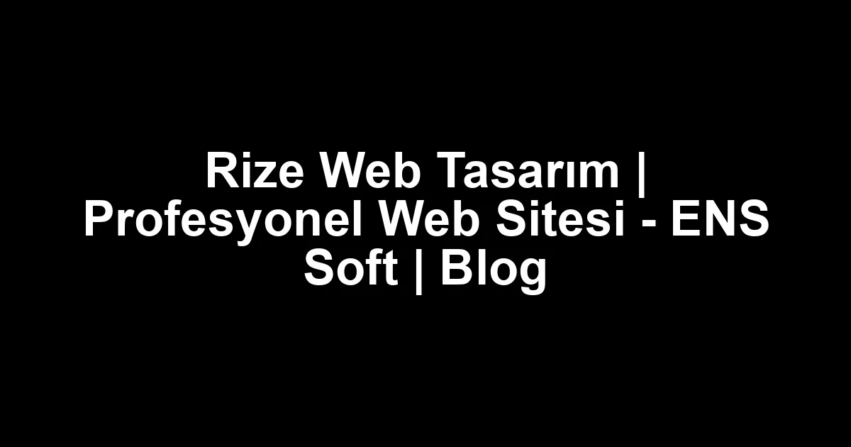 Rize web tasarım